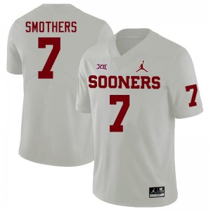 Men Daylan Smothers White OU College Football #7 Jersey 815295-851