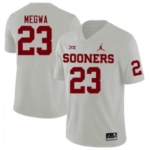 Men Emeka Megwa White Oklahoma Sooners College Football #23 Jersey 172056-400