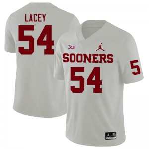 Men Jacob Lacey White Sooners College Football #54 Jersey 792103-986