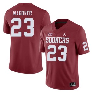 Men Jasiah Wagoner Crimson Oklahoma College Football #23 Jersey 515653-408