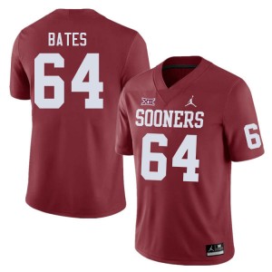 Men Joshua Bates Crimson Oklahoma College Football #64 Jersey 354883-359