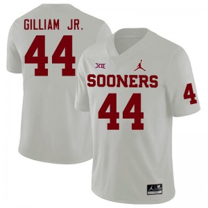 Men Kelvin Gilliam Jr. White Oklahoma Sooners College Football #44 Jersey 120328-626
