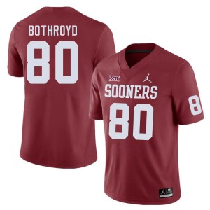 Men Rondell Bothroyd Crimson Sooners College Football #80 Jersey 335753-557