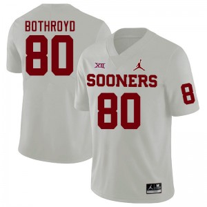 Men Rondell Bothroyd White Oklahoma Sooners College Football #80 Jersey 954019-677