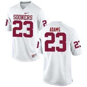 Men Abdul Adams White Oklahoma Sooners College Football #23 Jersey 122752-984