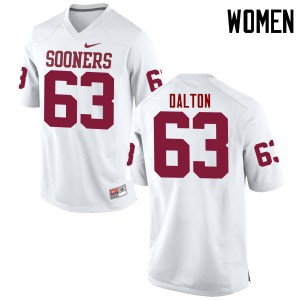Women Alex Dalton White OU College Football #63 Jersey 369678-448