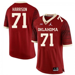 Men Anton Harrison Retro OU College Football #71 Jersey 292197-475