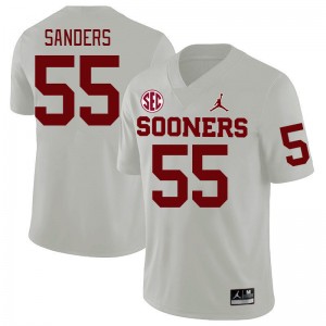 Men Ashton Sanders White OU Sooners 2024 SEC Conference College Football #55 Jersey 380550-822