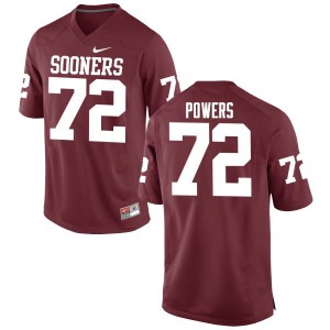 Men Ben Powers Crimson Sooners College Football #72 Jersey 982580-356