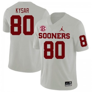 Men Bergin Kysar White Oklahoma 2024 SEC Conference College Football #80 Jersey 477956-288