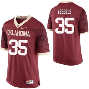 Men Billy Vessels Crimson OU Sooners College Football #35 Jersey 593559-526