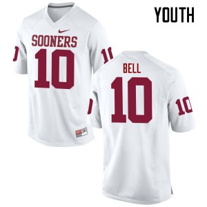 Youth Blake Bell White OU Sooners College Football #10 Jersey 184846-630