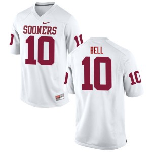 Men Blake Bell White OU Sooners College Football #10 Jersey 575875-596