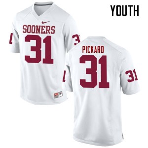 Youth Braxton Pickard White Oklahoma College Football #31 Jersey 269804-543