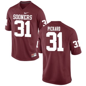 Men Braxton Pickard Crimson Sooners College Football #31 Jersey 396371-915