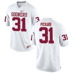 Men Braxton Pickard White Oklahoma College Football #31 Jersey 350348-221