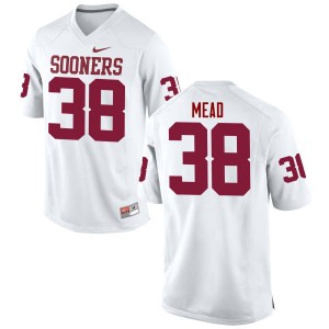 Men Bryan Mead White OU Sooners College Football #38 Jersey 522186-805