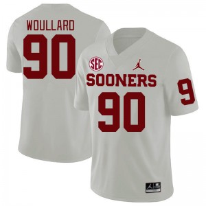 Men Caiden Woullard White Sooners 2024 SEC Conference College Football #90 Jersey 198808-712