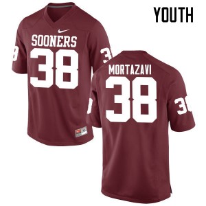Youth Cameron Mortazavi Crimson Oklahoma Sooners College Football #38 Jersey 335535-159