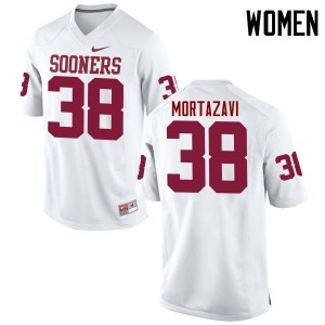Women Cameron Mortazavi White Oklahoma Sooners College Football #38 Jersey 160054-702