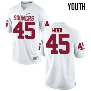 Youth Carson Meier White Oklahoma College Football #45 Jersey 506143-139