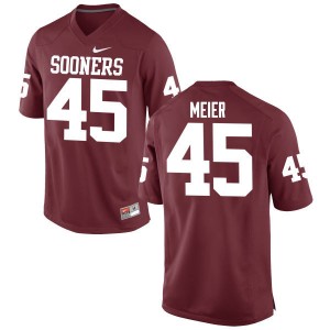 Men Carson Meier Crimson Oklahoma College Football #45 Jersey 943625-575