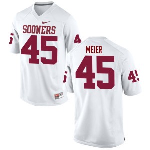 Men Carson Meier White Sooners College Football #45 Jersey 412990-934