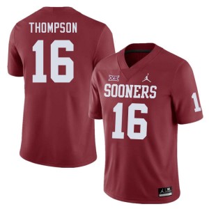 Men Casey Thompson Crimson Sooners College Football #16 Jersey 336843-163