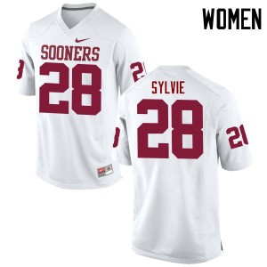 Women Chanse Sylvie White OU Sooners College Football #28 Jersey 561755-664
