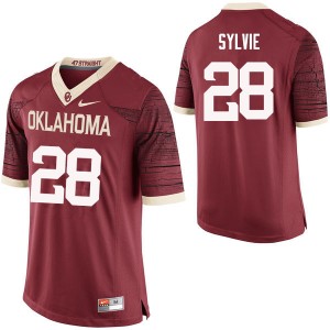 Men Chanse Sylvie Crimson OU Sooners College Football #28 Jersey 237317-667