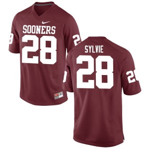 Men Chanse Sylvie Crimson OU College Football #28 Jersey 422764-895