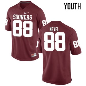 Youth Chase Nevel Crimson Oklahoma College Football #88 Jersey 773207-417