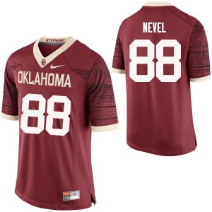 Men Chase Nevel Crimson Oklahoma College Football #88 Jersey 433571-961