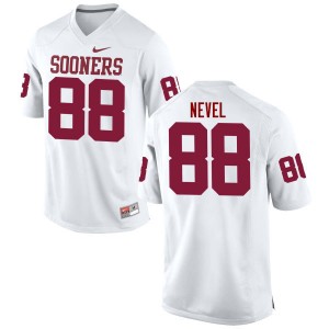Men Chase Nevel White Oklahoma Sooners College Football #88 Jersey 344197-455