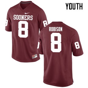 Youth Chris Robison Crimson Oklahoma College Football #8 Jersey 134420-910