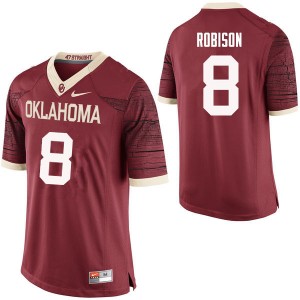 Men Chris Robison Crimson OU College Football #8 Jersey 735178-914