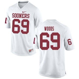 Men Clayton Woods White Oklahoma College Football #69 Jersey 257442-527