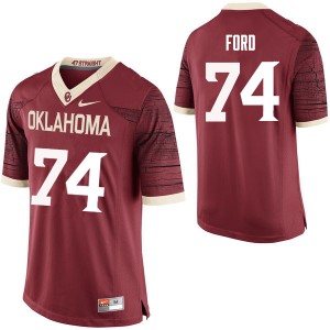 Men Cody Ford Crimson OU Sooners College Football #74 Jersey 899364-580