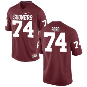 Men Cody Ford Crimson OU College Football #74 Jersey 476369-722