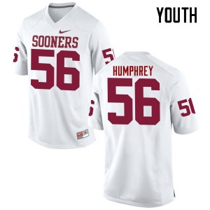 Youth Creed Humphrey White OU Sooners College Football #56 Jersey 219328-478