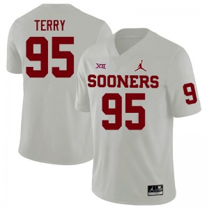 Men Da'Jon Terry White Oklahoma Sooners College Football #95 Jersey 508121-328