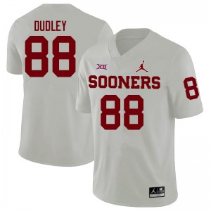 Men Dallas Dudley White Oklahoma College Football #88 Jersey 417833-984