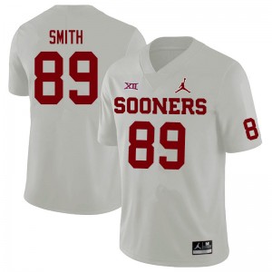 Men Damon Smith White OU Sooners Jordan Brand College Football #89 Jersey 532919-404