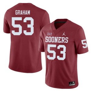 Men Darius Graham Crimson Sooners College Football #53 Jersey 632712-697