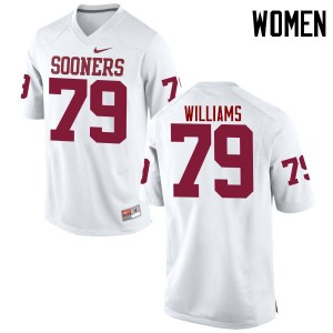 Women Daryl Williams White Sooners College Football #79 Jersey 134142-571