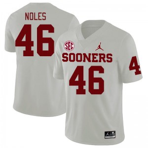 Men Dax Noles White OU Sooners 2024 SEC Conference College Football #46 Jersey 817261-128