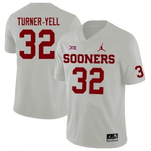 Men Delarrin Turner-Yell White Oklahoma Jordan Brand College Football #32 Jersey 782332-212