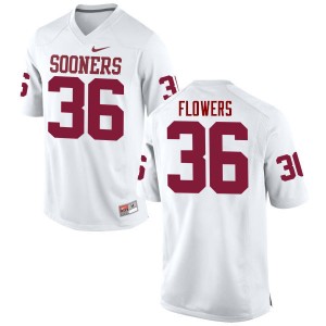 Men Dimitri Flowers White Sooners College Football #36 Jersey 906586-600