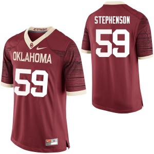 Men Donald Stephenson Crimson Sooners College Football #59 Jersey 224646-507