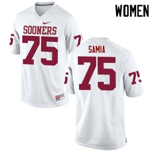 Women Dru Samia White Oklahoma College Football #75 Jersey 131932-839